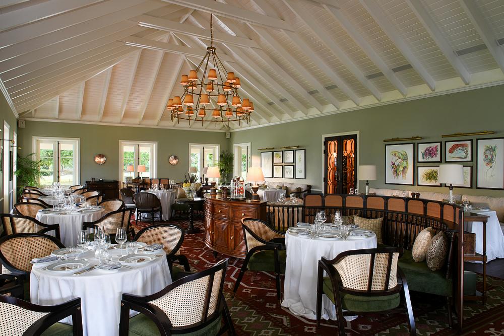 Antigua, Jumby Bay Island - Estate House Main Dining Room Antigua, Jumby Bay Island - Estate House Main Dining Room