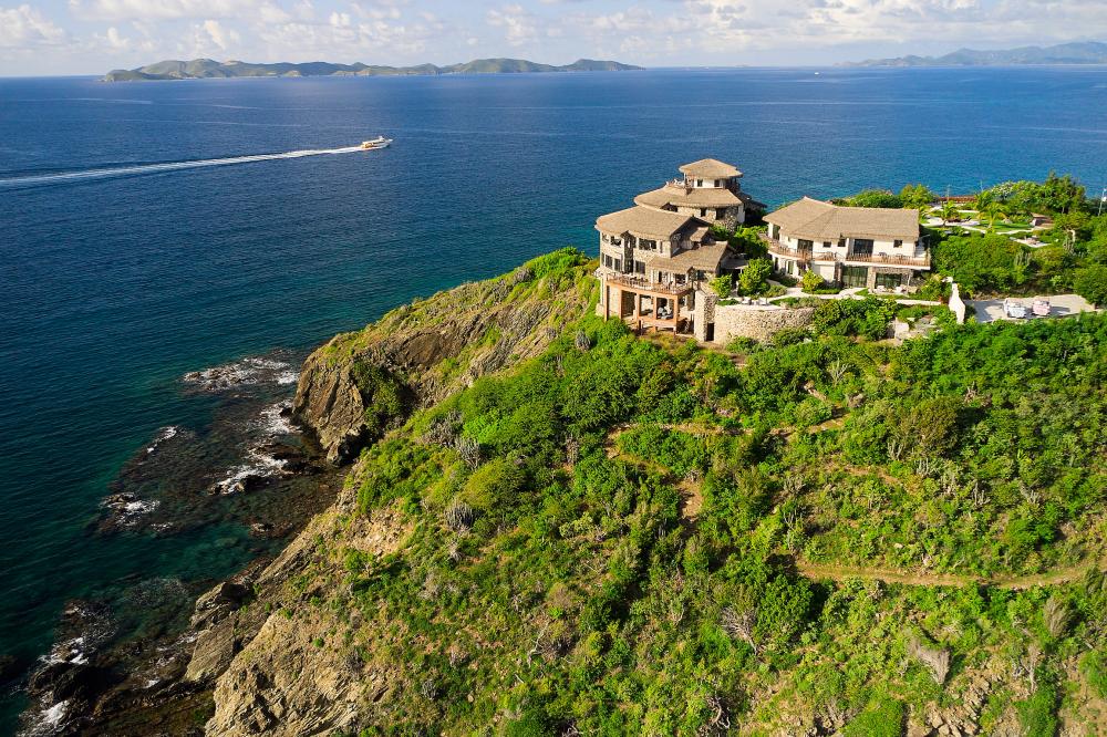 Aerial Private Island BVI Aerial