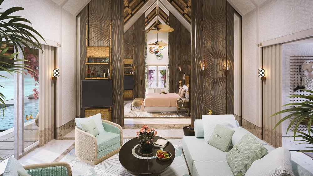 Joali Island Resort - Luxury Water Villa Living Area Joali Island Resort - Muravandhoo Island, Maldives